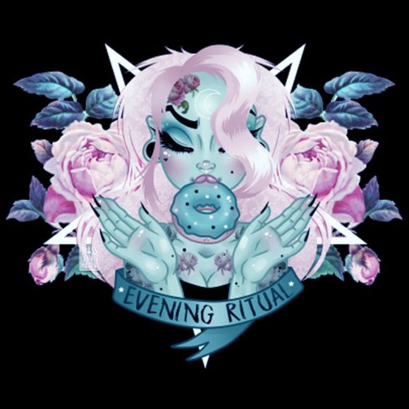 Evening Ritual Tattoo Art Black Tee NEW S-M-L-XL-2XL - Picture 3 of 6